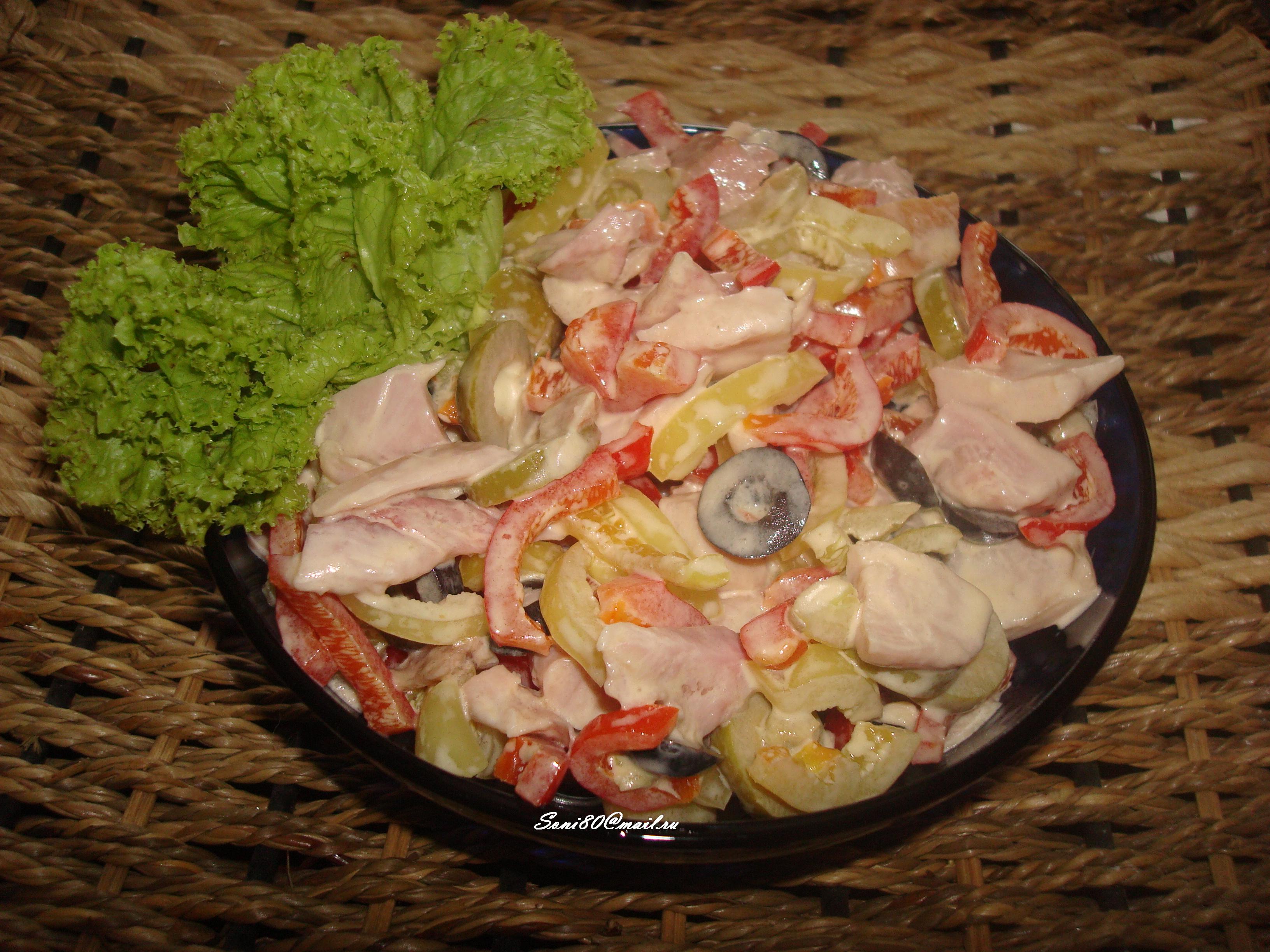 Мясні салати фото
