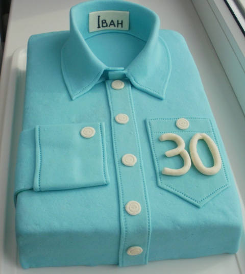 Торт рубашка голубой фото