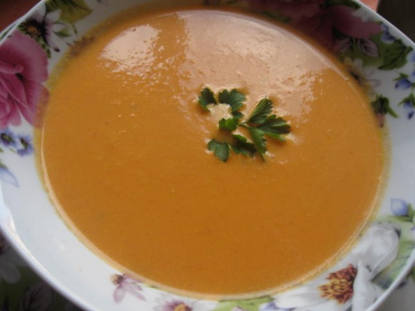 Помідорово-гарбузовий суп-пюре